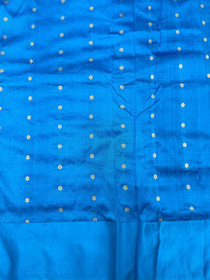 Pure Dupion Silk Saree with Classic Elegance-Silken Aura