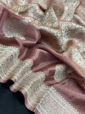 Designer Mashru Silk Saree with Rich Shine & Soft Texture (Silky Banarasi)