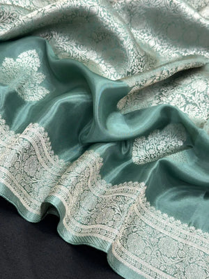 Designer Mashru Silk Saree with Rich Shine & Soft Texture (Silky Banarasi)