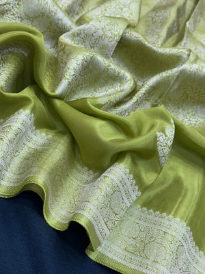 Designer Mashru Silk Saree with Rich Shine & Soft Texture (Silky Banarasi)