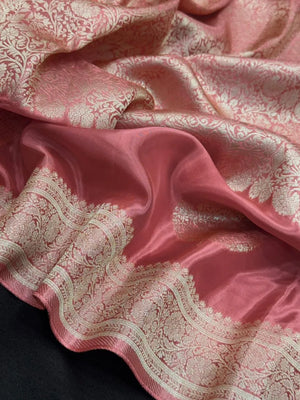 Designer Mashru Silk Saree with Rich Shine & Soft Texture (Silky Banarasi)