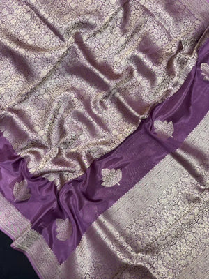 Designer Mashru Silk Saree with Rich Shine & Soft Texture (Silky Banarasi)