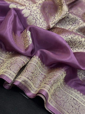 Designer Mashru Silk Saree with Rich Shine & Soft Texture (Silky Banarasi)