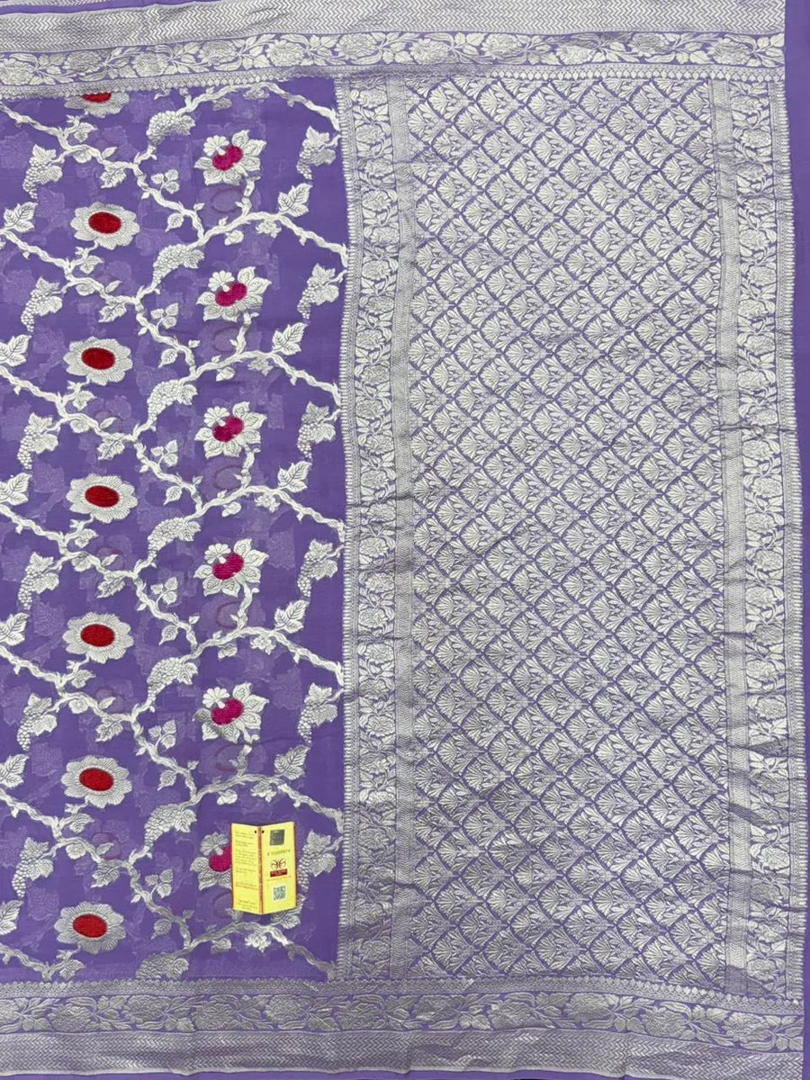 Charming Pure Georgette Silk Saree with Smooth Texture (Velvet)