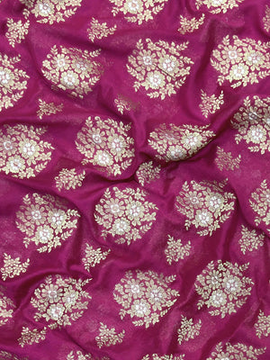 Semi Georgette Saree – Comfortable & Fashionable (Silver Meena)