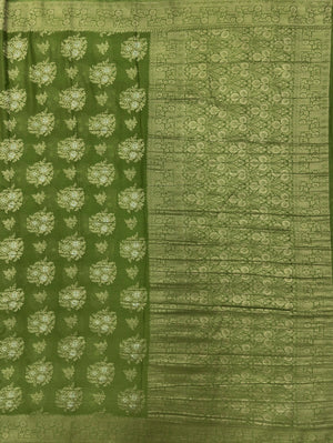 Semi Georgette Saree – Comfortable & Fashionable (Silver Meena)