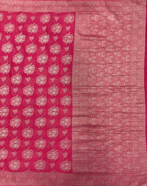 Semi Georgette Saree – Comfortable & Fashionable (Silver Meena)