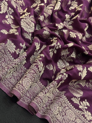 Designer Georgette Saree – A Touch of Modern Grace-Simran Jaal