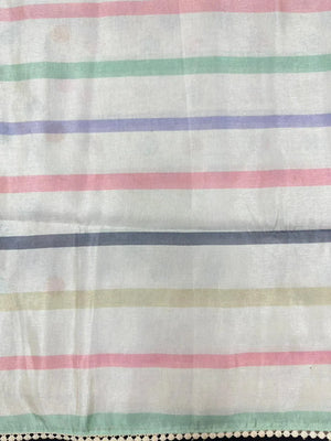 Classic Tussar Silk Saree – Elegant Indian Attire (Snow Net)