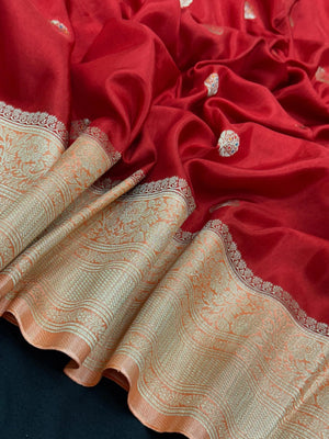 Premium Viscose Silk Saree with Rich Drape (Snowfall)