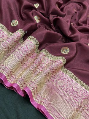 Premium Viscose Silk Saree with Rich Drape (Snowfall)