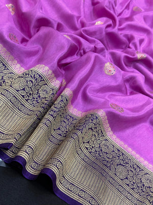 Premium Viscose Silk Saree with Rich Drape (Snowfall)