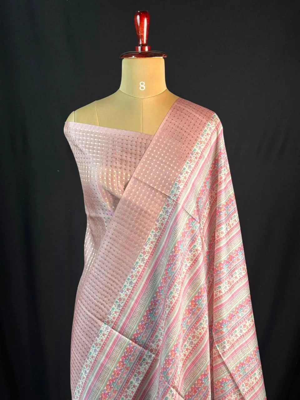 Tradition & Luxury in Tussar Silk-Snow Net
