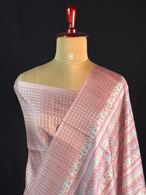 Tradition & Luxury in Tussar Silk-Snow Net