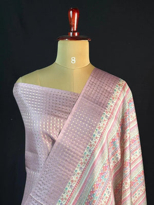 Tradition & Luxury in Tussar Silk-Snow Net
