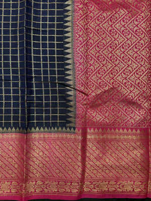 "Elegant Semi Katan Silk Saree with intricate traditional design, showcasing rich fabric texture and vibrant colors, perfect for festive and cultural occasions."