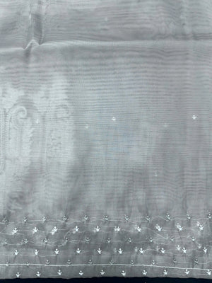 Soft Supernet Organza Saree With Embroidery Work