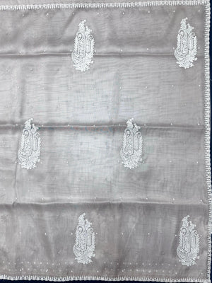 Soft Supernet Organza Saree With Embroidery Work