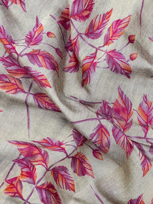 Woman wearing a Soft Tussar Silk Saree with subtle sheen and lightweight drape, perfect for daily wear and festive elegance.