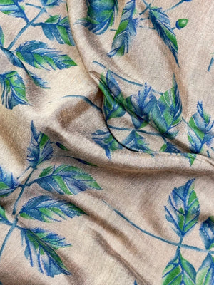 Woman wearing a Soft Tussar Silk Saree with subtle sheen and lightweight drape, perfect for daily wear and festive elegance.