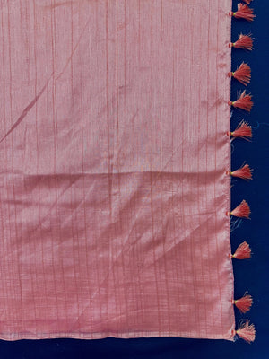 Woman draped in a Soft Tussar Silk Saree with subtle shine and fluid texture, ideal for elegant everyday and festive occasions.