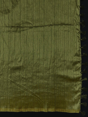 Woman draped in a Soft Tussar Silk Saree with subtle shine and fluid texture, ideal for elegant everyday and festive occasions.