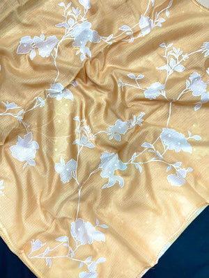 Lightweight Kota Saree with Classic Aari Work Detailing-Kota Aari Work