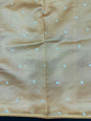 Lightweight Kota Saree with Classic Aari Work Detailing-Kota Aari Work