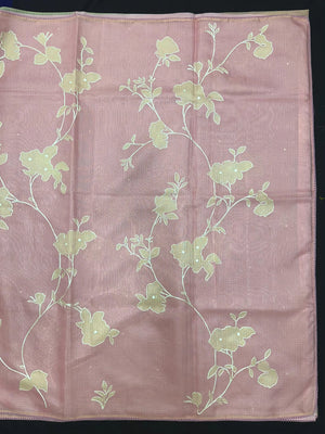 Lightweight Kota Saree with Classic Aari Work Detailing-Kota Aari Work