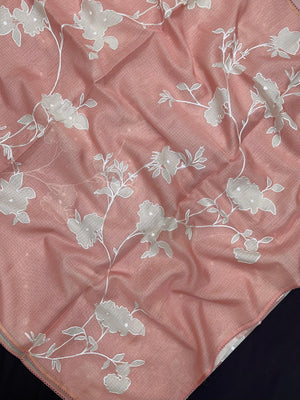 Lightweight Kota Saree with Classic Aari Work Detailing-Kota Aari Work