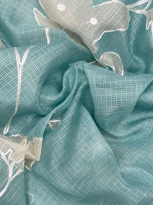 Lightweight Kota Saree with Classic Aari Work Detailing-Kota Aari Work