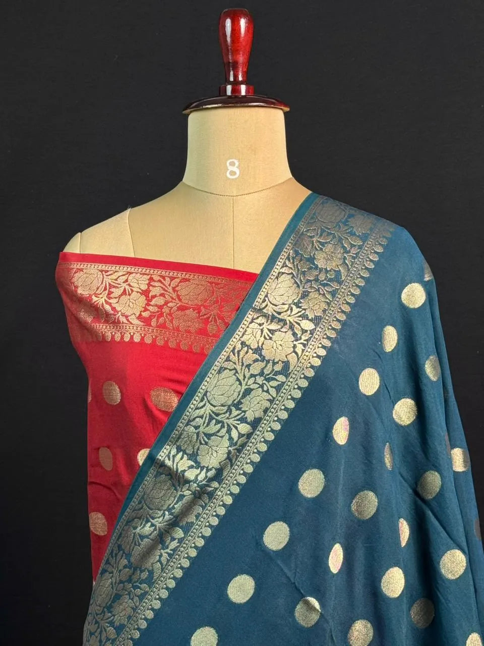 Handcrafted Semi Mysore Crepe Silk Saree – Perfect Festive Wear (RMS Crape)