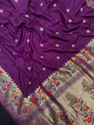 Designer Mango Silk Saree with Intricate Border Work-Sudarshan