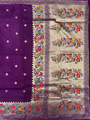 Designer Mango Silk Saree with Intricate Border Work-Sudarshan