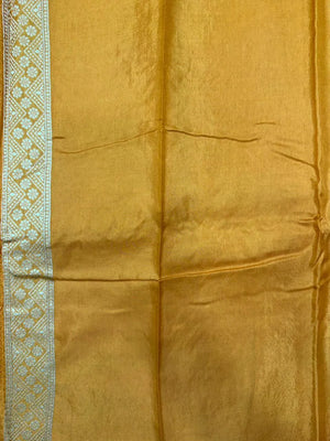Designer Mango Silk Saree with Intricate Border Work-Sudarshan