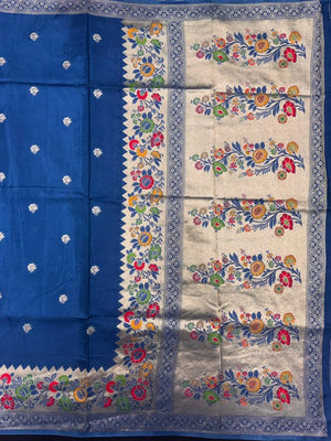 Designer Mango Silk Saree with Intricate Border Work-Sudarshan