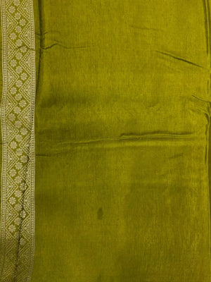 Designer Mango Silk Saree with Intricate Border Work-Sudarshan