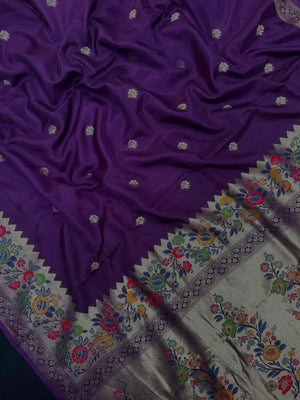 Designer Mango Silk Saree with Intricate Border Work-Sudarshan