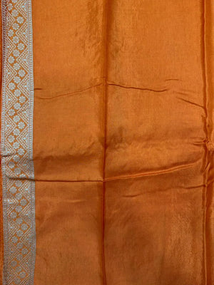 Designer Mango Silk Saree with Intricate Border Work-Sudarshan
