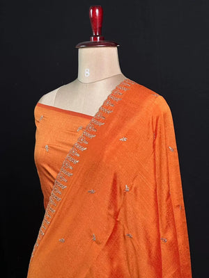 Designer Semi Tussar Saree with Golden Zari Touch