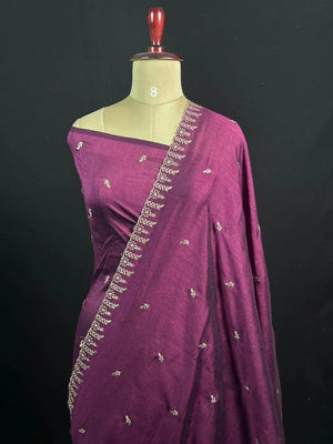 Designer Semi Tussar Saree with Golden Zari Touch
