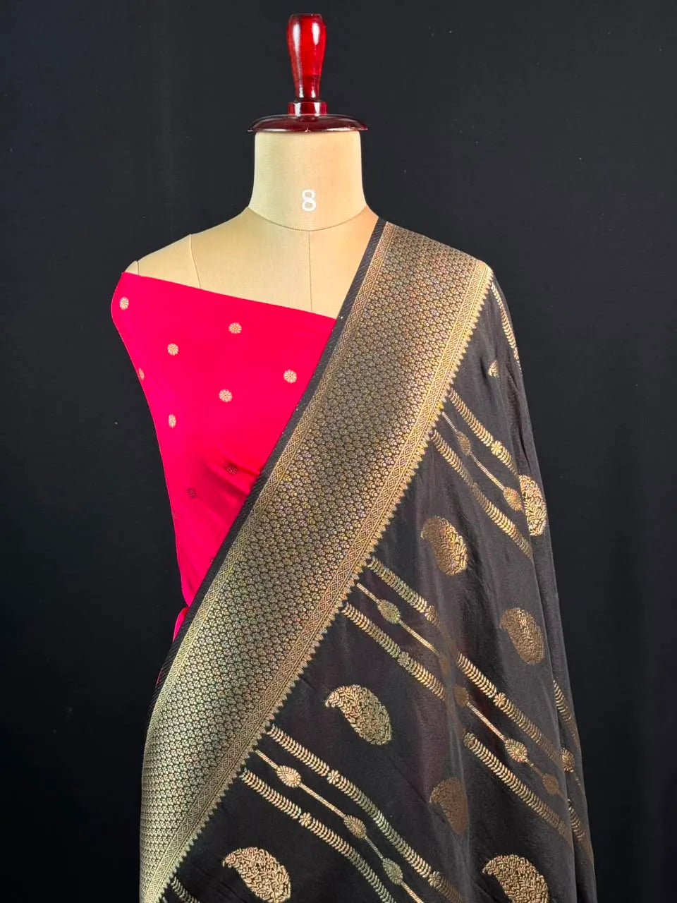 Zari Banarasi Georgette Saree-TIE AND DYE CHIFFON