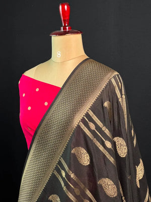Zari Banarasi Georgette Saree-TIE AND DYE CHIFFON