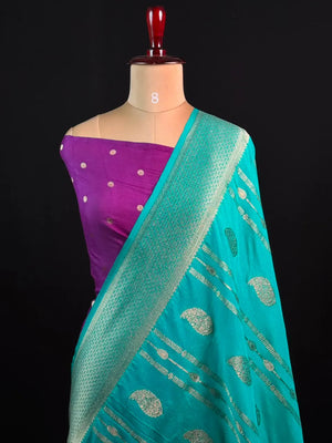 Zari Banarasi Georgette Saree-TIE AND DYE CHIFFON