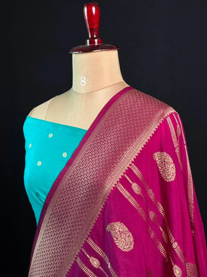 Zari Banarasi Georgette Saree-TIE AND DYE CHIFFON