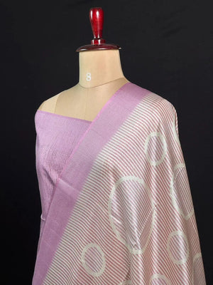 Chic Pastel Tussar Silk Saree for Timeless Elegance