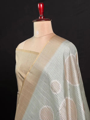 Chic Pastel Tussar Silk Saree for Timeless Elegance