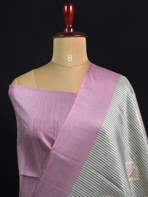 Chic Pastel Tussar Silk Saree for Timeless Elegance