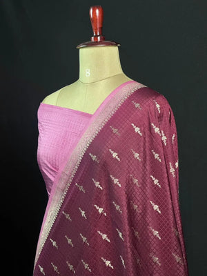 Premium Raw Kota Chex Silk Saree – Lightweight & Stylish