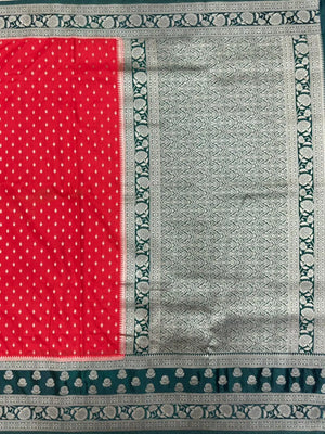 Soft Raw Silk Saree with Natural Texture and Gloss(Tiago)